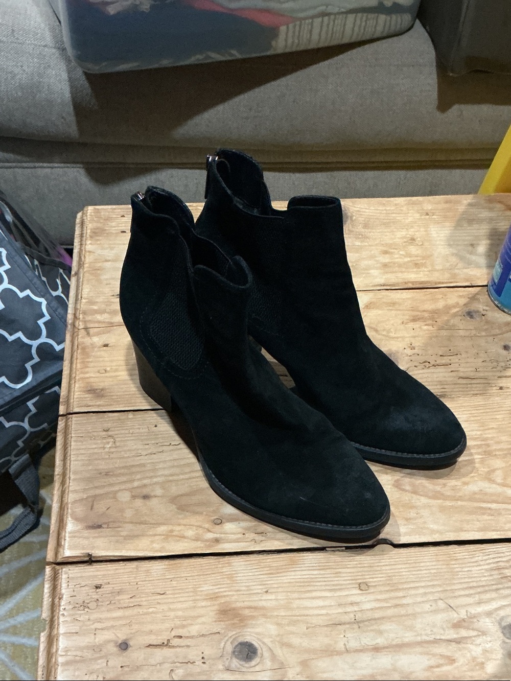Aquatalia Black Suede Ankle Booties